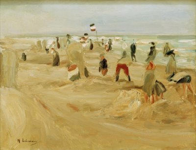 On the Beach of Noordwijk by Max Liebermann